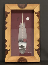 Load image into Gallery viewer, Hand Painted Framed Imitation Eagle feathers.
