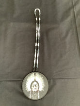 Load image into Gallery viewer, Sitting Bull hand painted and beaded lanyard necklace.
