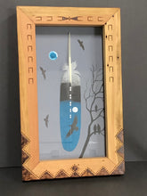 Load image into Gallery viewer, Hand Painted Framed Imitation Eagle feathers.
